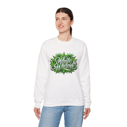 White Widow Graphic  — Cannabis Leaf Logo Sweatshirt