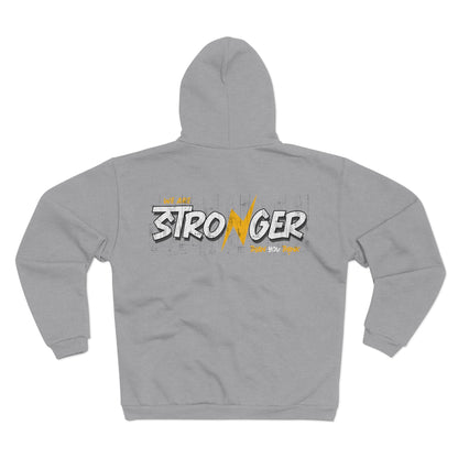 Stronger Together Unisex Hooded Zip Sweatshirt Inspirational Graphic Hoodie