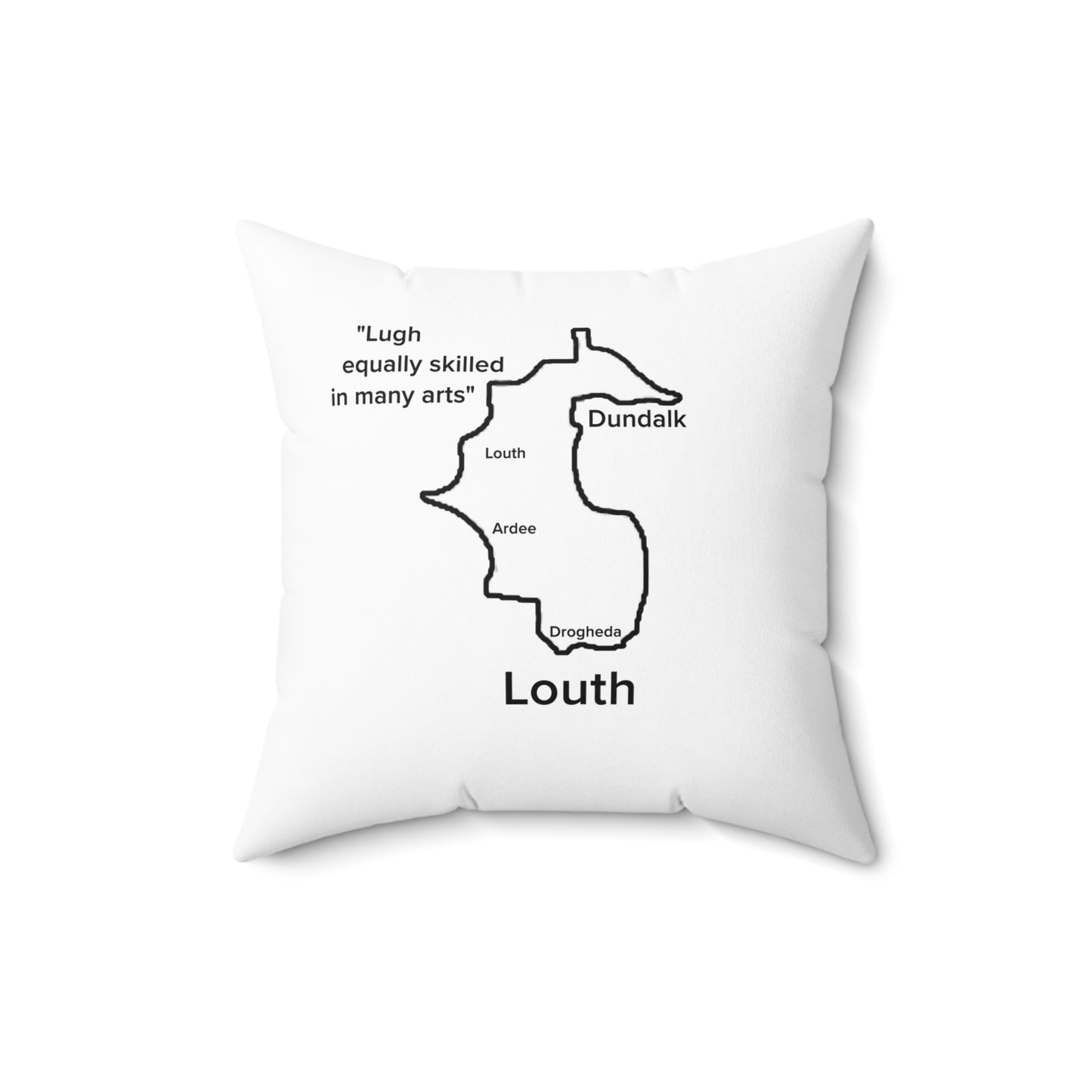 Louth Spun Polyester Square Pillow White Edition 2 Sizes