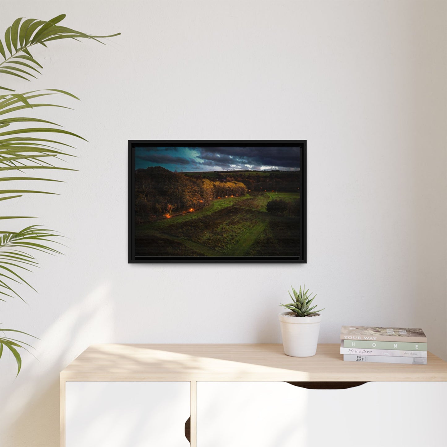 Listowel Town Park Matte Canvas, Framed (Multi-color)