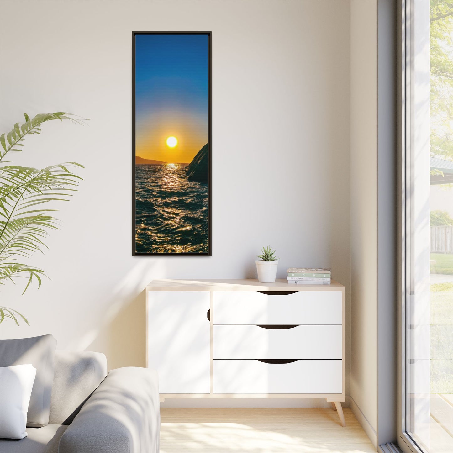 Dunquin Pier Sunset Matte Canvas, Framed (Multi-color)