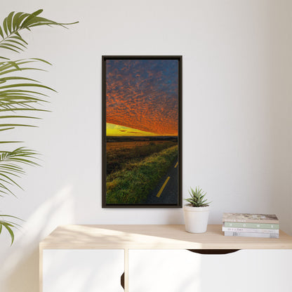 Cloudy Sunset Matte Canvas, Framed (Multi-color)