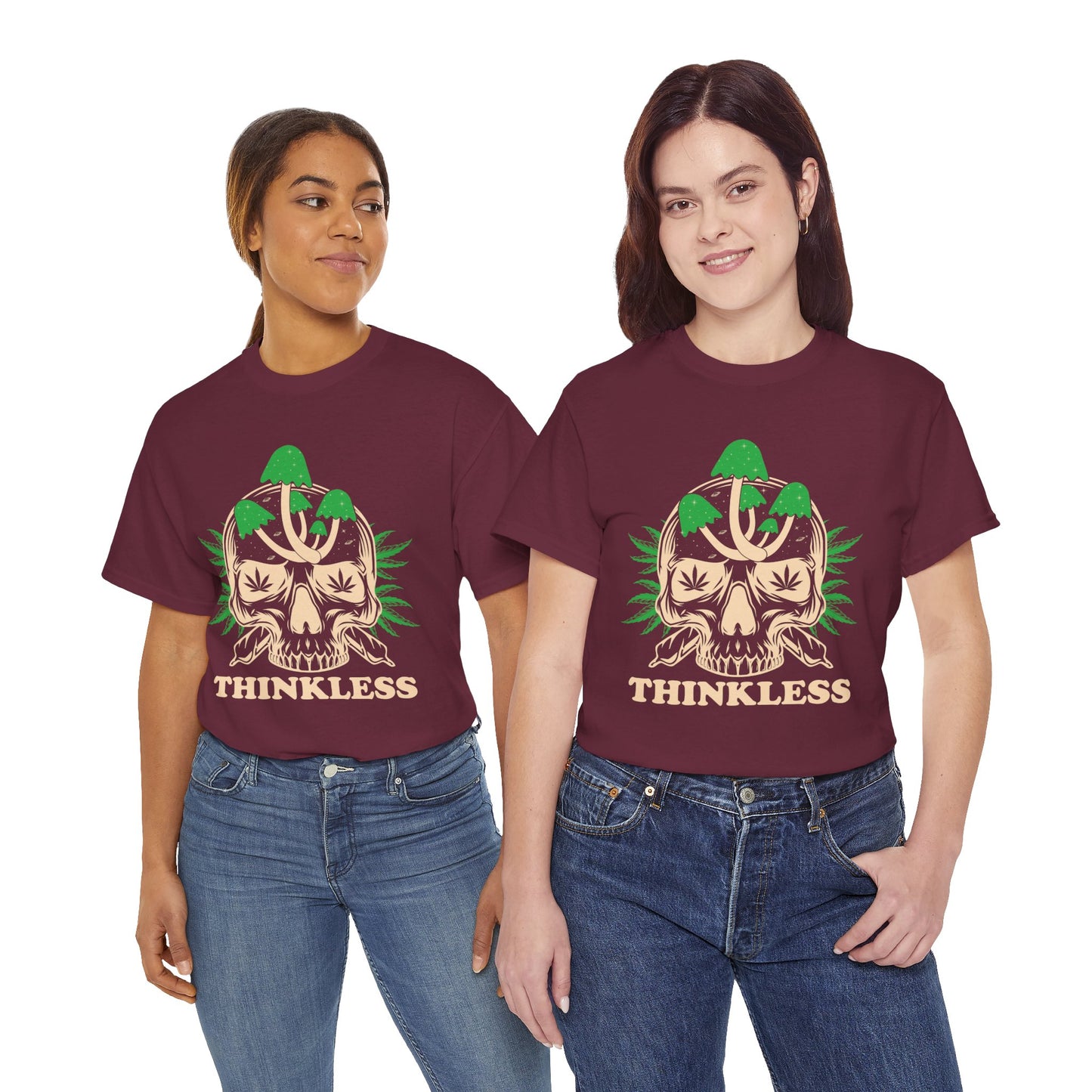 Mushroom Skull 'THINKLESS' T-Shirt