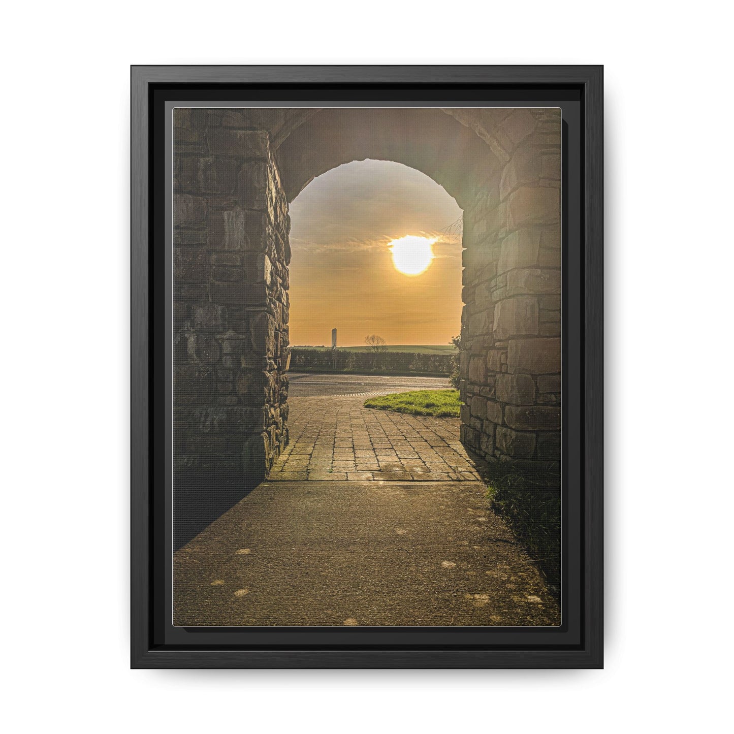 Pillars Matte Canvas, Framed (Multi-color)