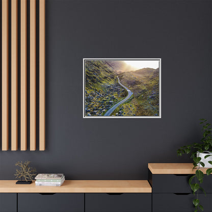 Valley Road Matte Canvas, Framed (Multi-color)
