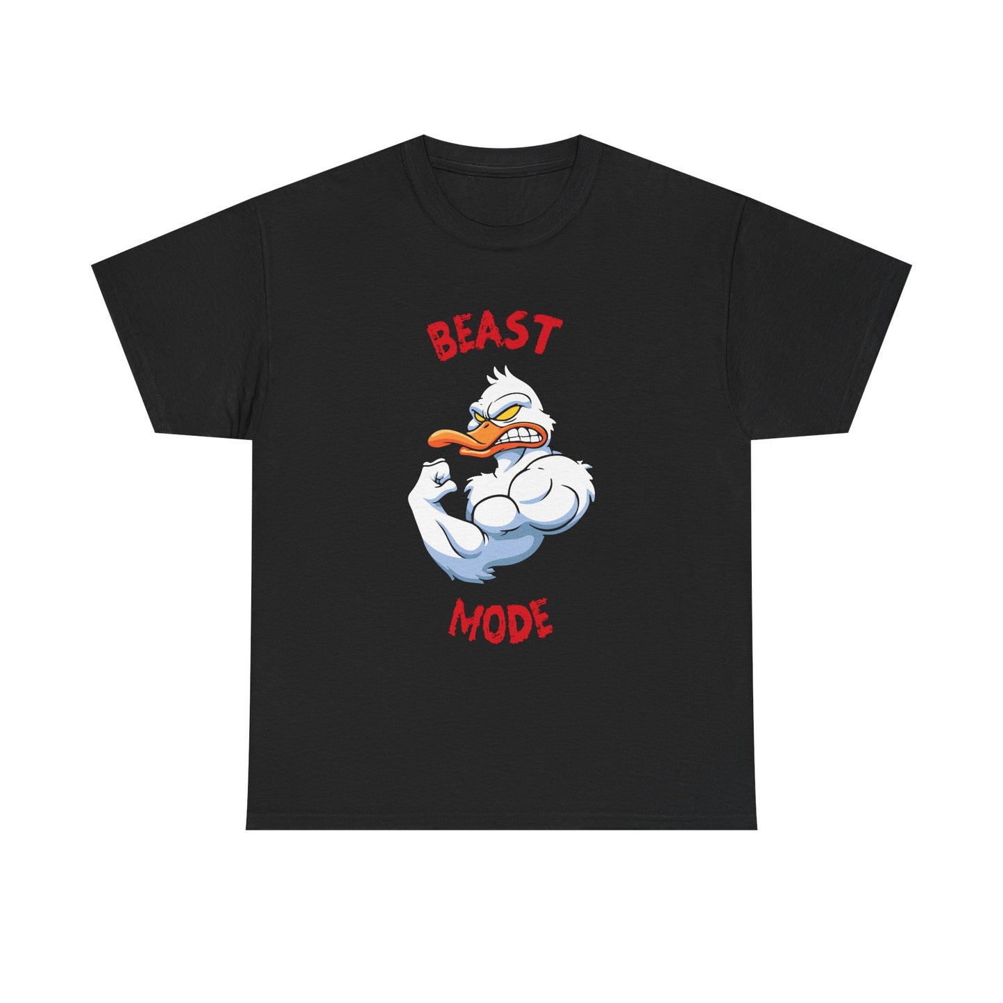Beast Mode Unisex Heavy Cotton Tee - Funny Workout Shirt Black