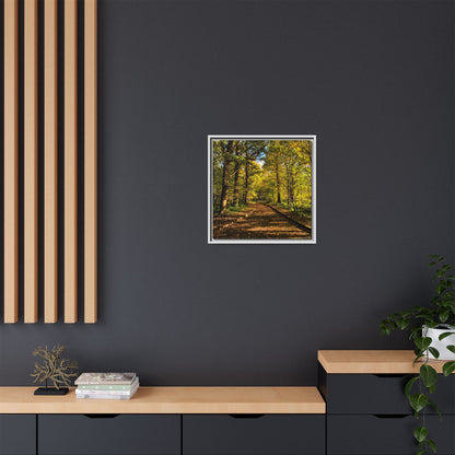 Listowel Town Park Autumn Matte Canvas, Framed (Multi-color)