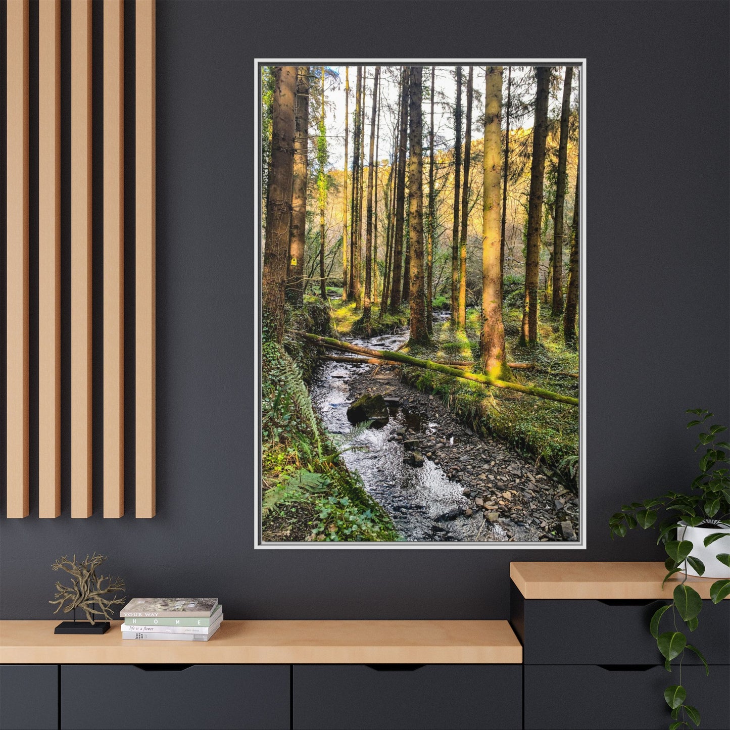 Glanageenty Forest Trail 2 Matte Canvas, Framed (Multi-color)