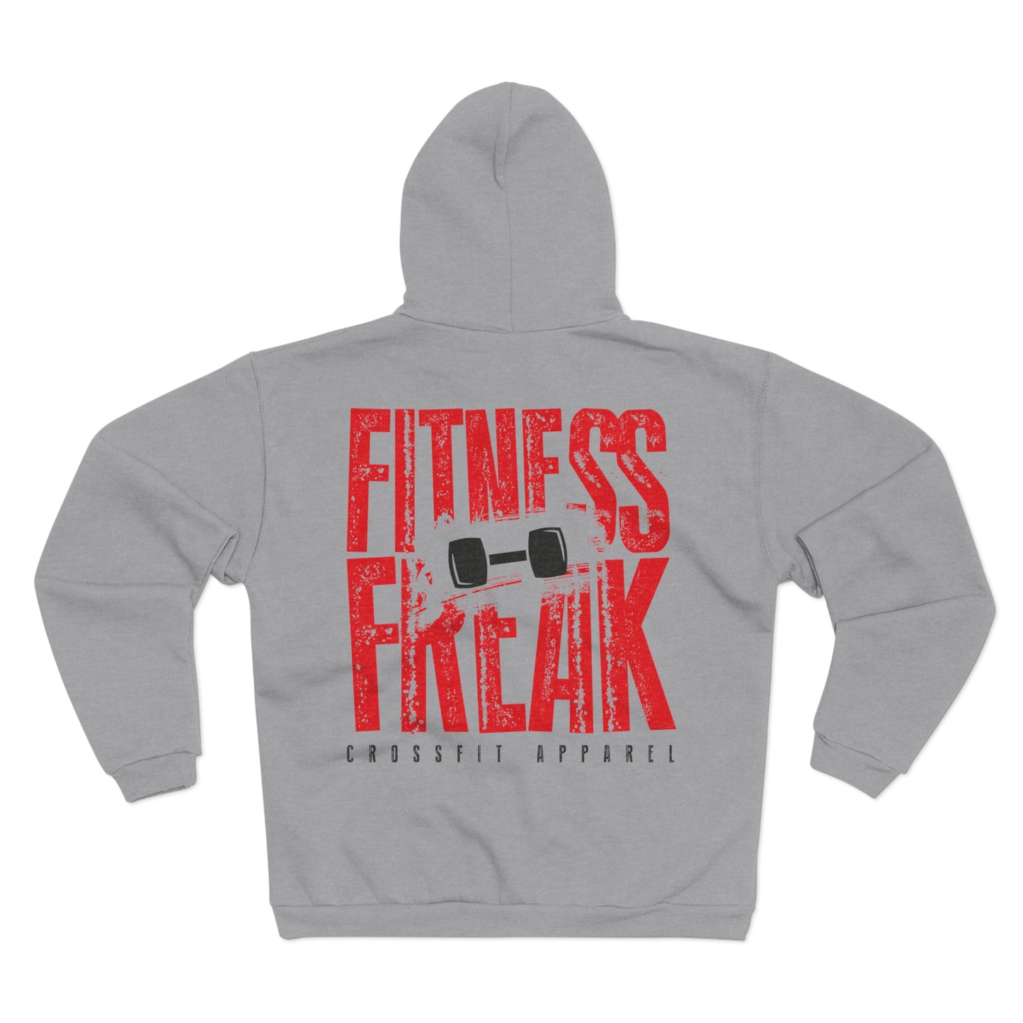 Fitness Freak Unisex Hooded Zip Sweatshirt | Perfect for Gym Lovers and CrossFit Enthusiasts