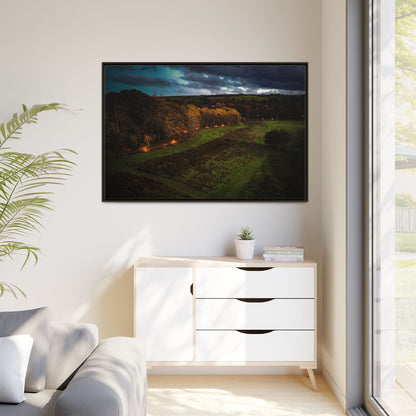 Listowel Town Park Matte Canvas, Framed (Multi-color)
