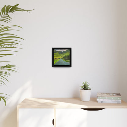Gleniff Horseshoe Matte Canvas, Framed (Multi-color)