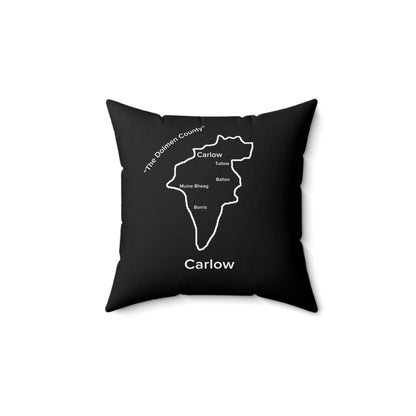 Carlow Spun Polyester Square Pillow Black Edition 2 Sizes