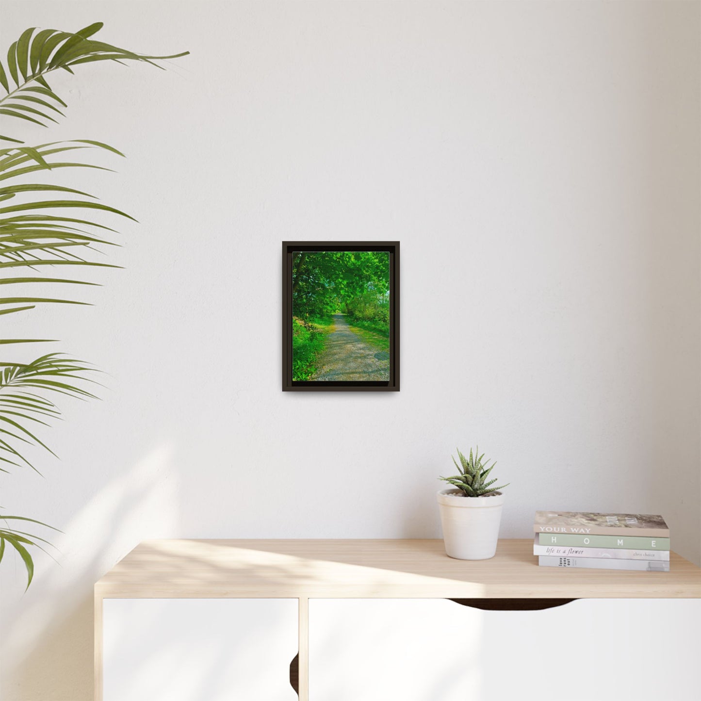 Listowel River Walk Matte Canvas, Framed (Multi-color)