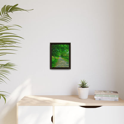 Listowel River Walk Matte Canvas, Framed (Multi-color)