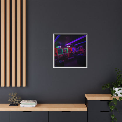 Mermaids Night Club Matte Canvas, Framed (Multi-color)