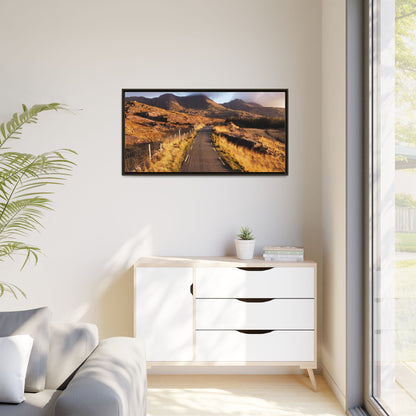 Sunset Road Matte Canvas, Framed (Multi-color)