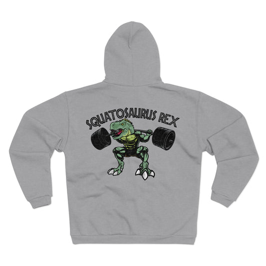 Squatosaurus Rex Unisex Hooded Zip Sweatshirt