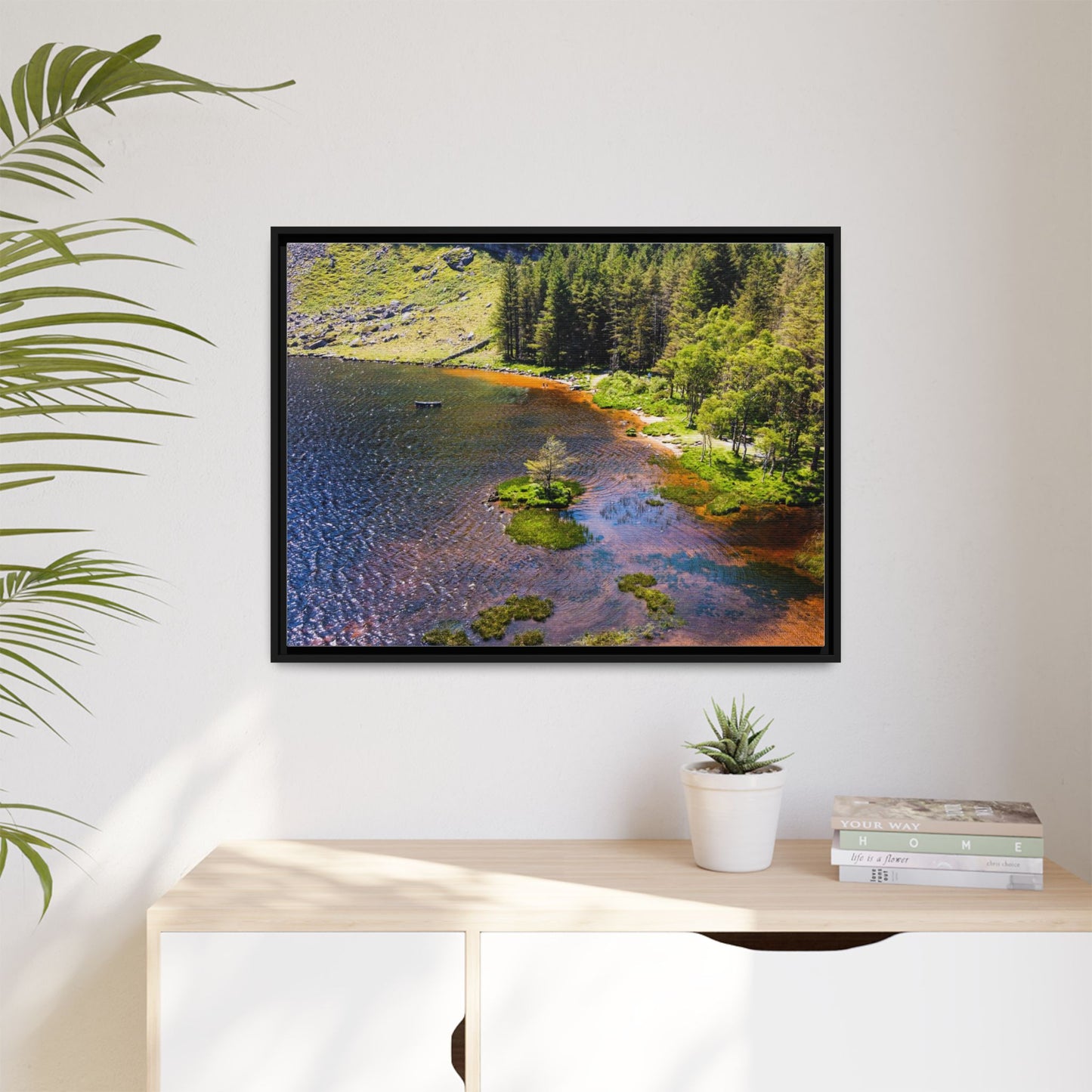 Gleanteenassig Forest Matte Canvas, Framed (Multi-color)