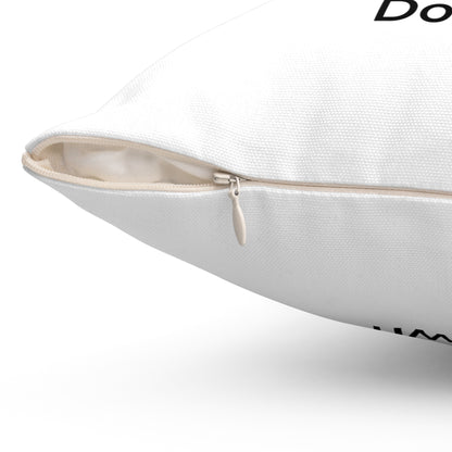 Down Spun Polyester Square Pillow White Edition 2 Sizes