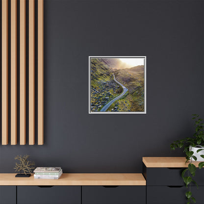 Valley Road Matte Canvas, Framed (Multi-color)