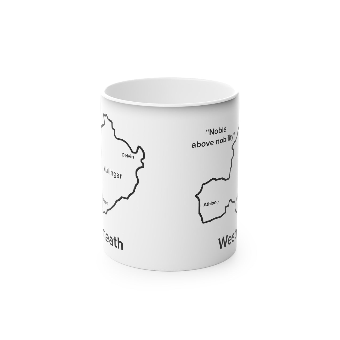 Westmeath Magic Mug: Color - Changing Coffee Cup with Artistic Map Design