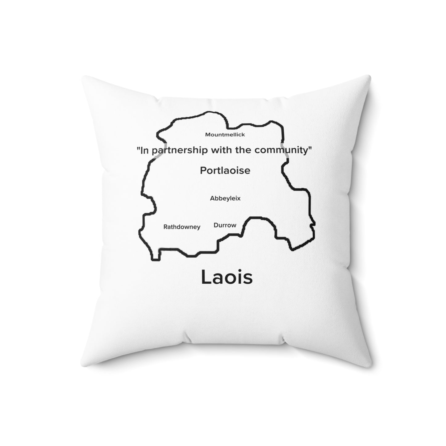 Laois Spun Polyester Square Pillow White Edition 4 Sizes