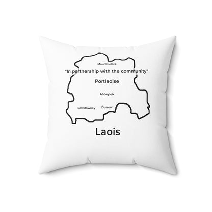 Laois Spun Polyester Square Pillow White Edition 4 Sizes