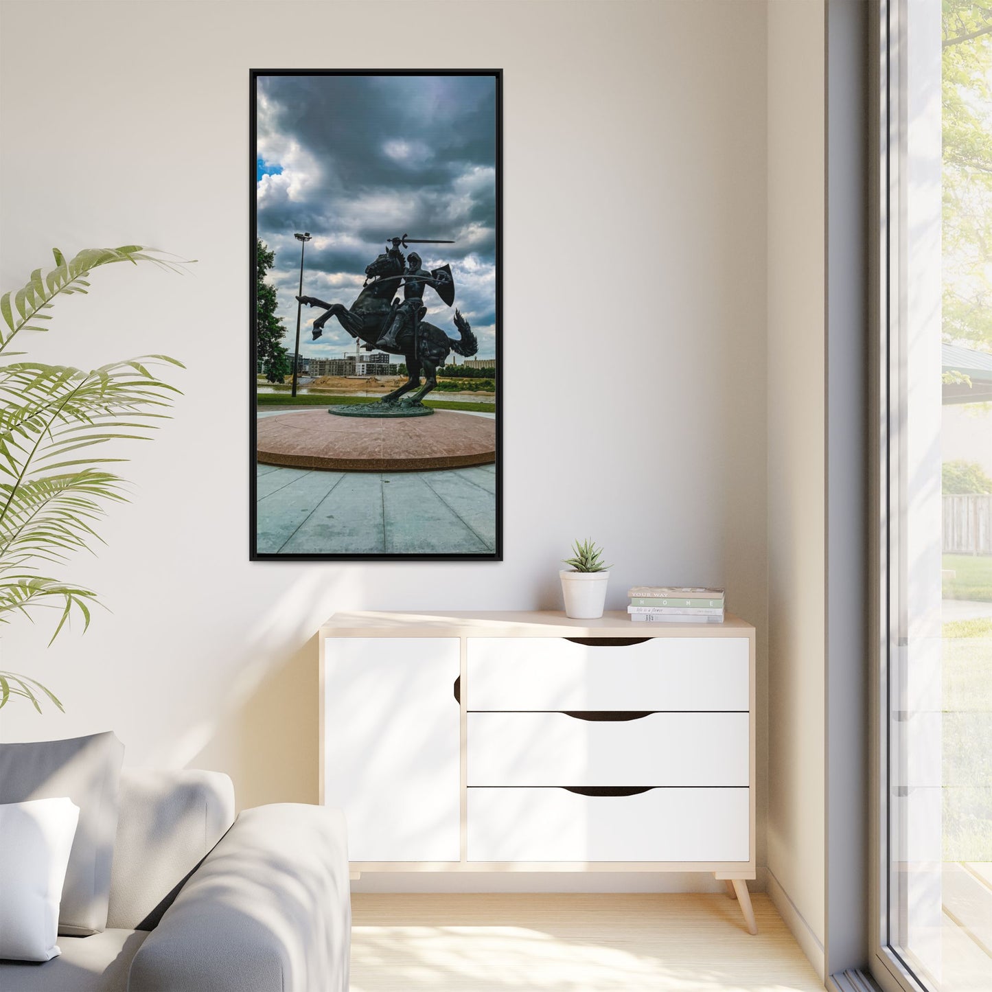 Kaunas Matte Canvas, Framed (Multi-color)