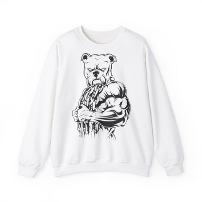 Muscle Bulldog Crewneck Sweatshirt - Unisex Heavy Blend™