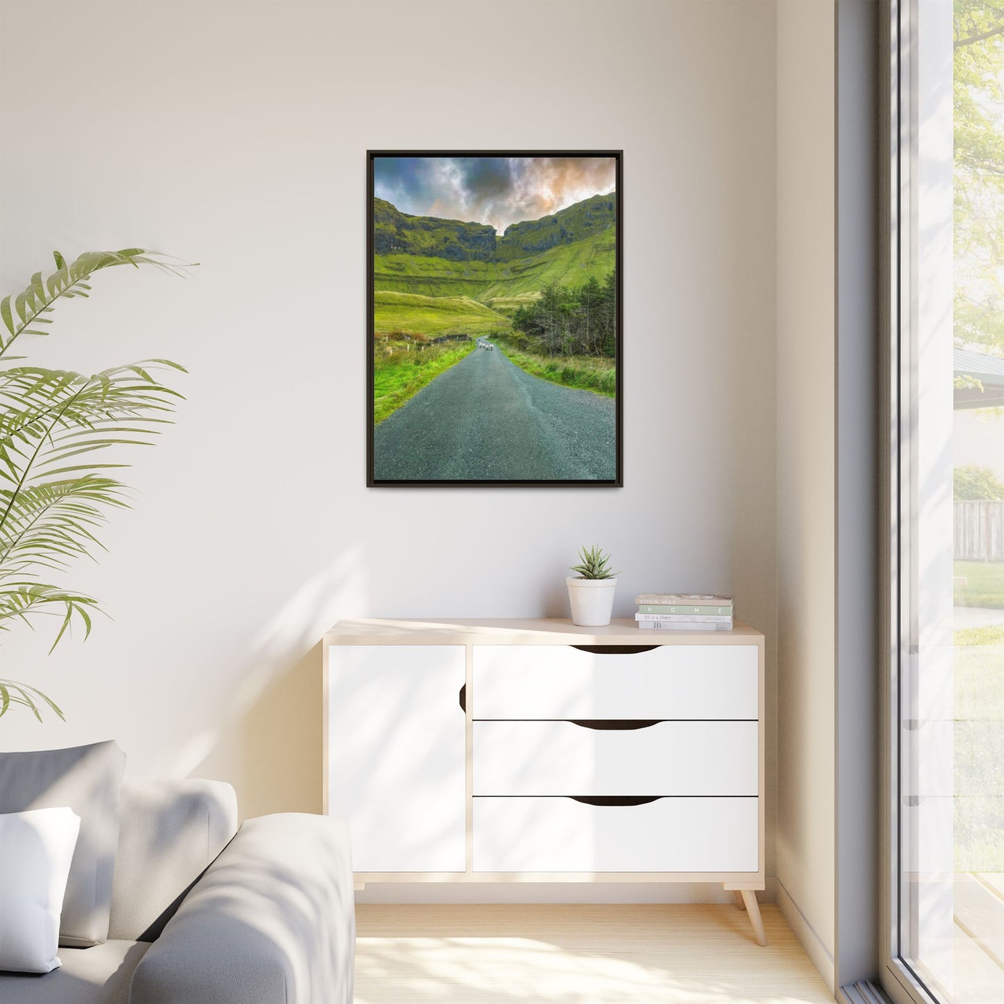 Gleniff Horseshoe Matte Canvas, Framed (Multi-color)