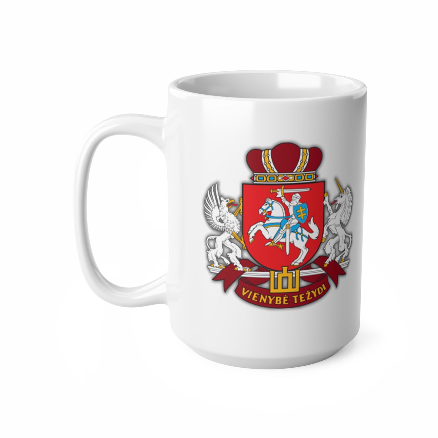 Lithuania Herb Crest Ceramic Coffee Cups - 11oz & 15oz, Perfect for Gifts & Home Decor