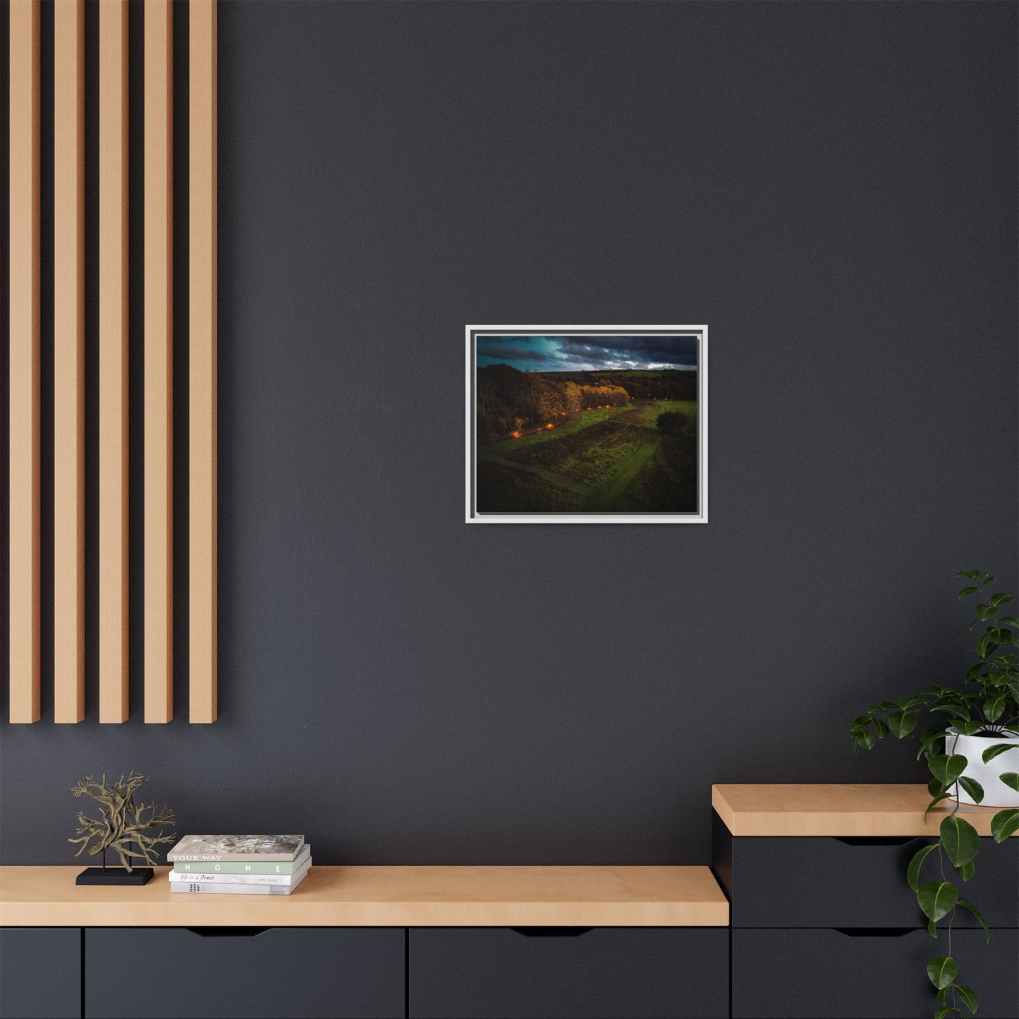 Listowel Town Park Matte Canvas, Framed (Multi-color)