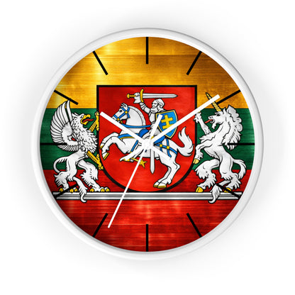Lithuanian Coat of Arms Wall Clock — Vytis Emblem Decorative Clock