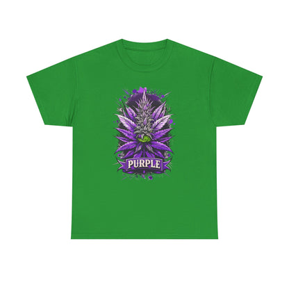 Purple Cannabis Bud T-Shirt — Bold Psychedelic Marijuana Graphic Tee
