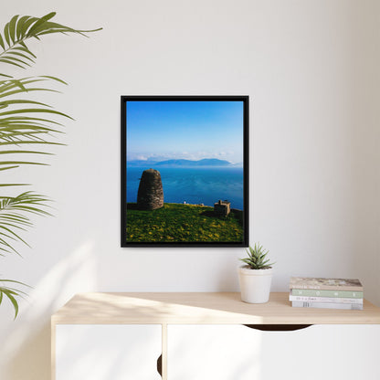 Ask Tower Matte Canvas, Framed (Multi-color)