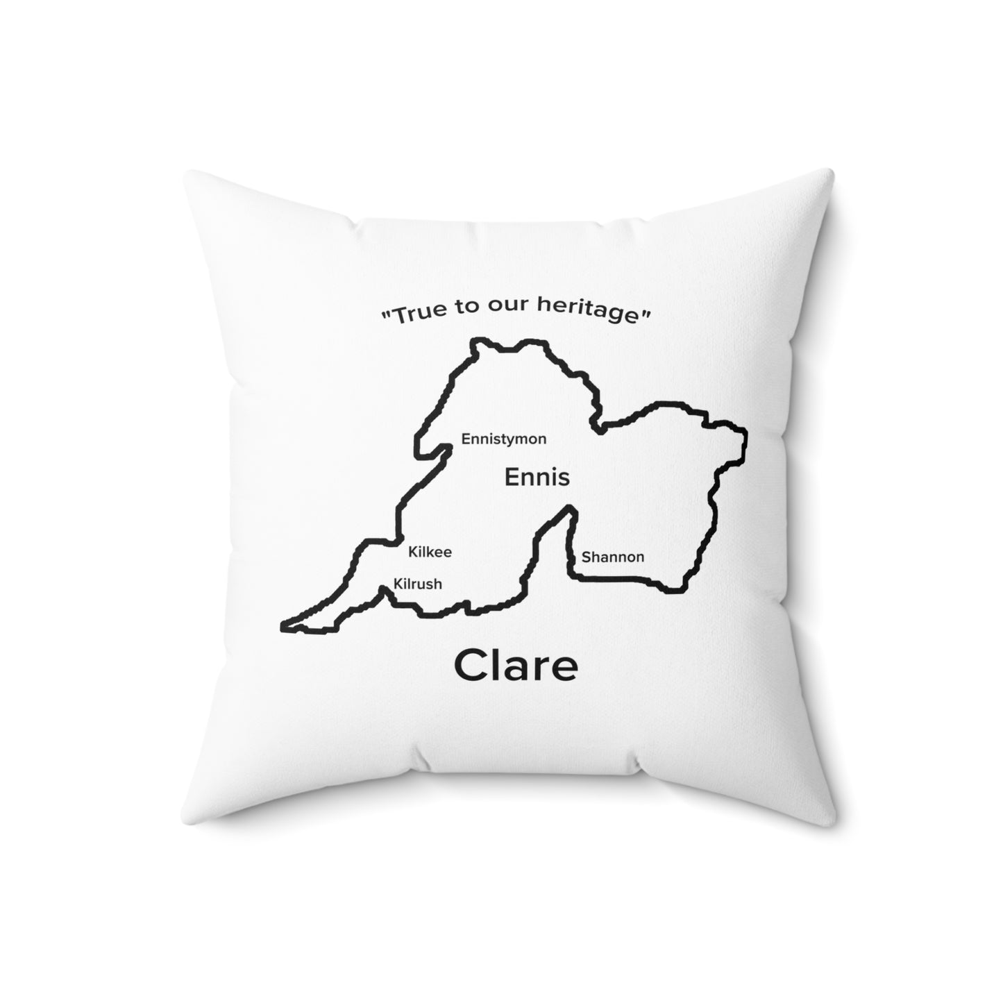 Clare Spun Polyester Square Pillow White Edition 4 Sizes