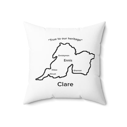 Clare Spun Polyester Square Pillow White Edition 4 Sizes