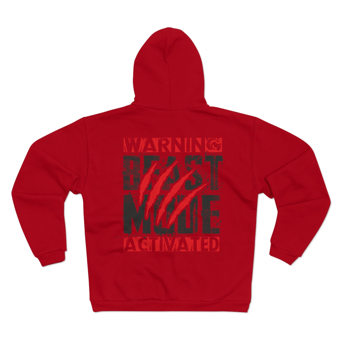 Warning: Beast Mode Activated Unisex Hooded Zip Sweatshirt