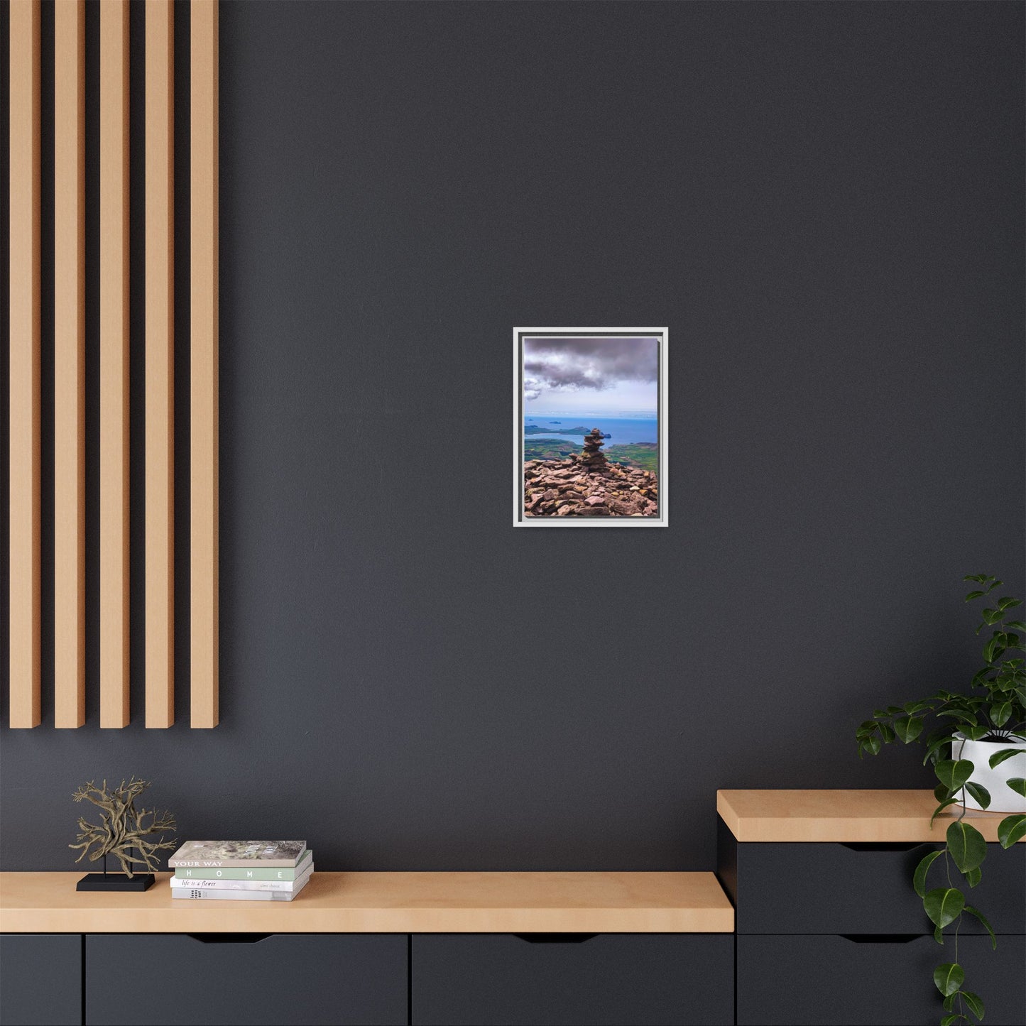 Mount Brandon Top Matte Canvas, Framed (Multi-color)