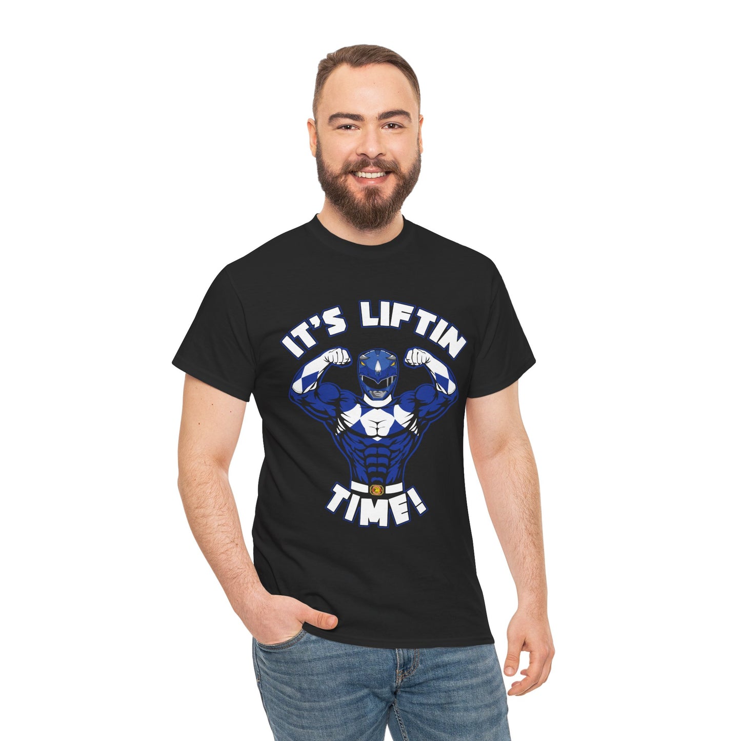 It's Liftin' Time Unisex Heavy Cotton Tee - Perfect for Fitness Enthusiasts Black
