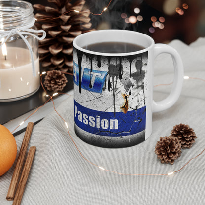Urban Grunge Ceramic Coffee Cups - 11oz & 15oz - Driven By Passion Design