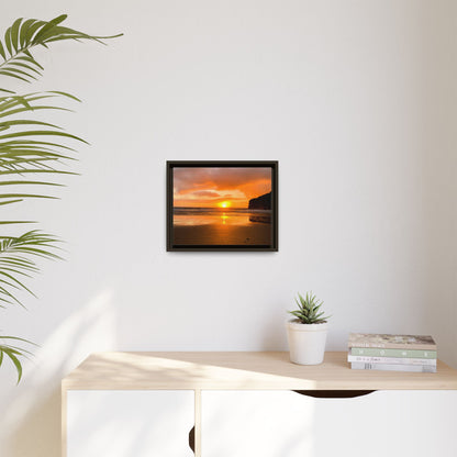 Sunset in Ballybunion Matte Canvas, Framed (Multi-color)