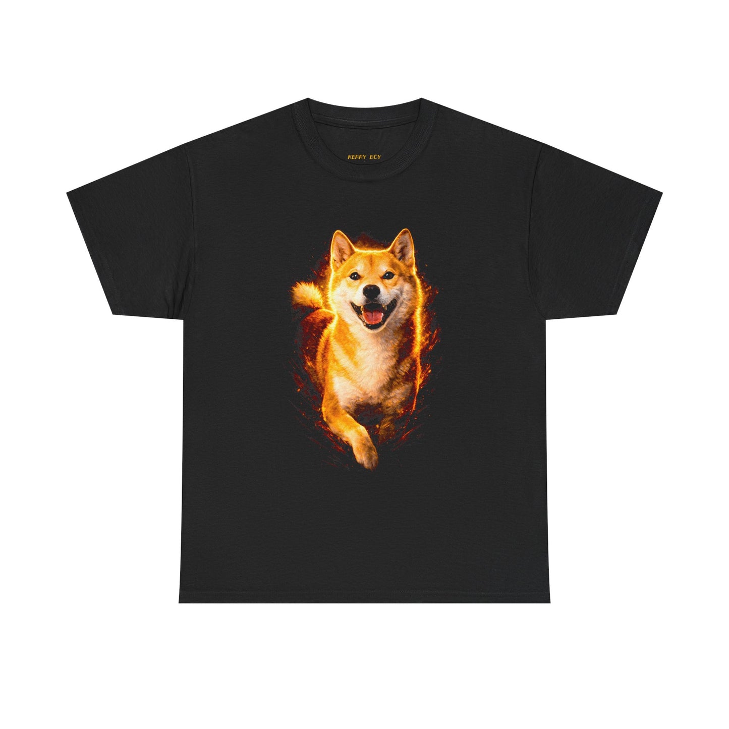 Shiba Inu Flame Graphic Tee — Fiery Dog Lover T‑Shirt