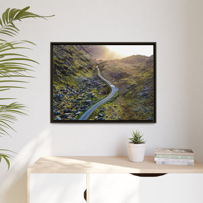 Valley Road Matte Canvas, Framed (Multi-color)