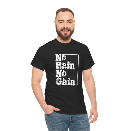 No Pain No Gain Heavy Cotton Tee - Motivational Unisex Shirt for Fitness Enthusiasts