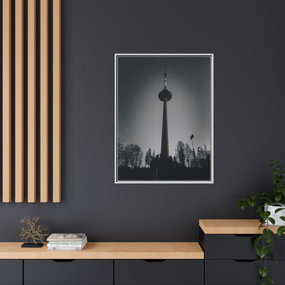 TV Tower Matte Canvas, Framed (Multi-color)