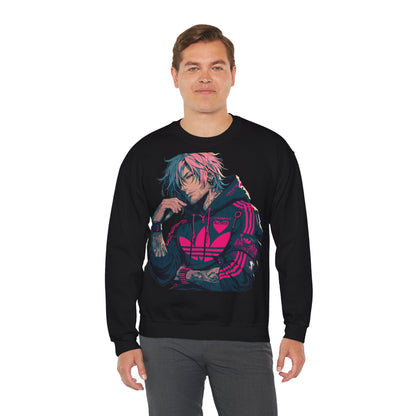 Street Style Unisex Crewneck Sweatshirt with Graphic Design