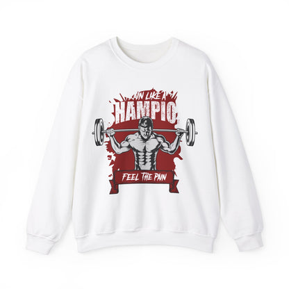 Champion Workout Unisex Heavy Blend™ Crewneck Sweatshirt - Feel the Pain Fitness Sweatshirt