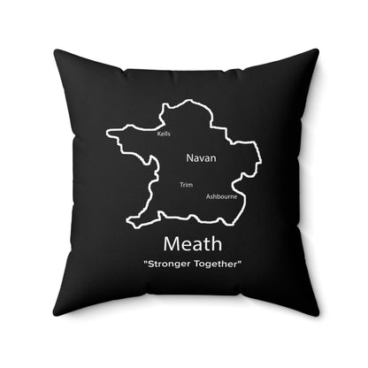 Meath Spun Polyester Square Pillow Black Edition 4 Sizes