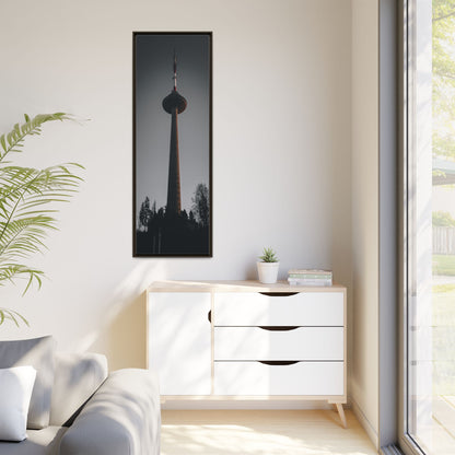TV Tower Matte Canvas, Framed (Multi-color)